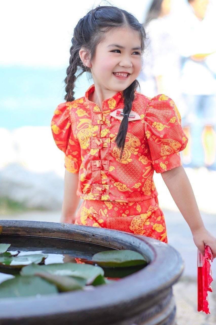 ชุดจีนเด็กหญิง setกางเกง