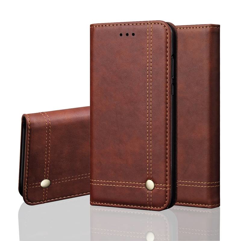 เคส Huawei Mate 20 Pro #เคสฝาพับหนัง PU Crazy Horse Texture Retro Leather Auto-absorbed Wallet คุณภาพดี