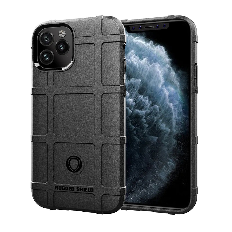 เคส iPhone 13 mini#เคสฝาหลัง Rugged Shield Series Soft Silicone Shock Absorption Matte กันกระแทก