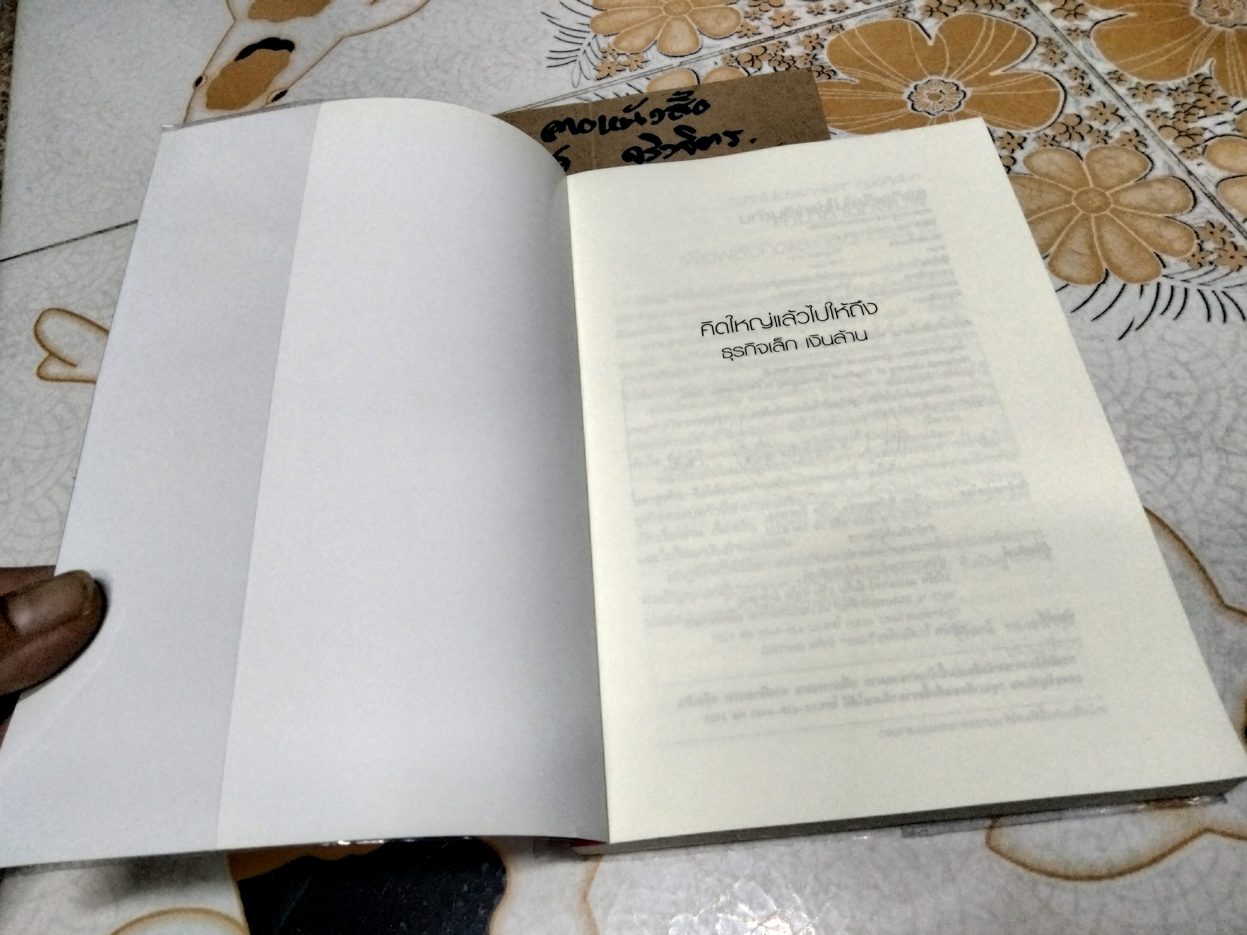 ธุรกิจเล็กไม่ใช่แค่เงินล้าน โดย แคทลียา ท้วมประถม