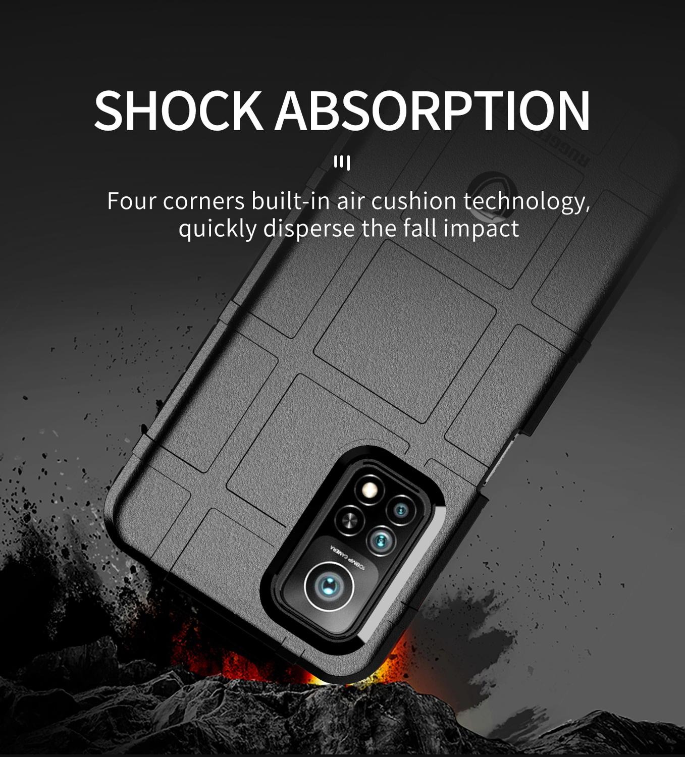 เคส Xiaomi Mi 10T Pro #เคสฝาหลัง Rugged Shield Series Soft Silicone Shock Absorption Matte กันกระแทก