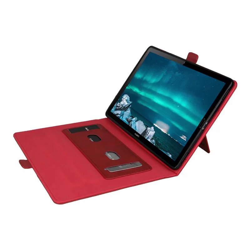 เคส Huawei MediaPad M6 10.8 inch #เคสฝาพับหนัง PU ช่องเสียบการ์ดภายนอกและภายใน Flip Card Slots Stand Leather