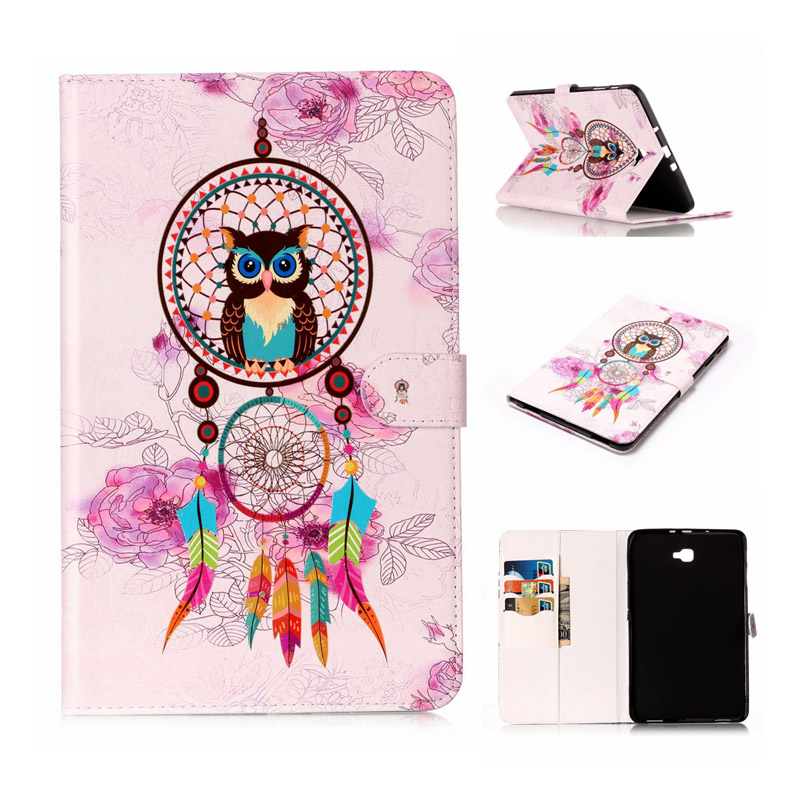 Case Samsung Galaxy Tab A 10.1 2016 T580 T585 #เคสฝาพับหนัง PU สไตล์กระเป๋าสตางค์พิมพ์ลายน่ารักๆ