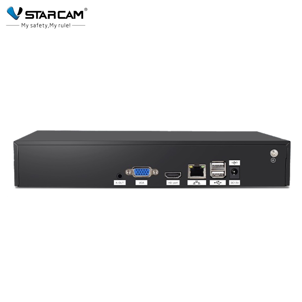 Vstarcam VStarcam กล่องบันทึก NVR NVR3208L 8ch รองรับกล้องได้สูงสุด8ตัว รับHDDได้สูงสุด10TB ดำ