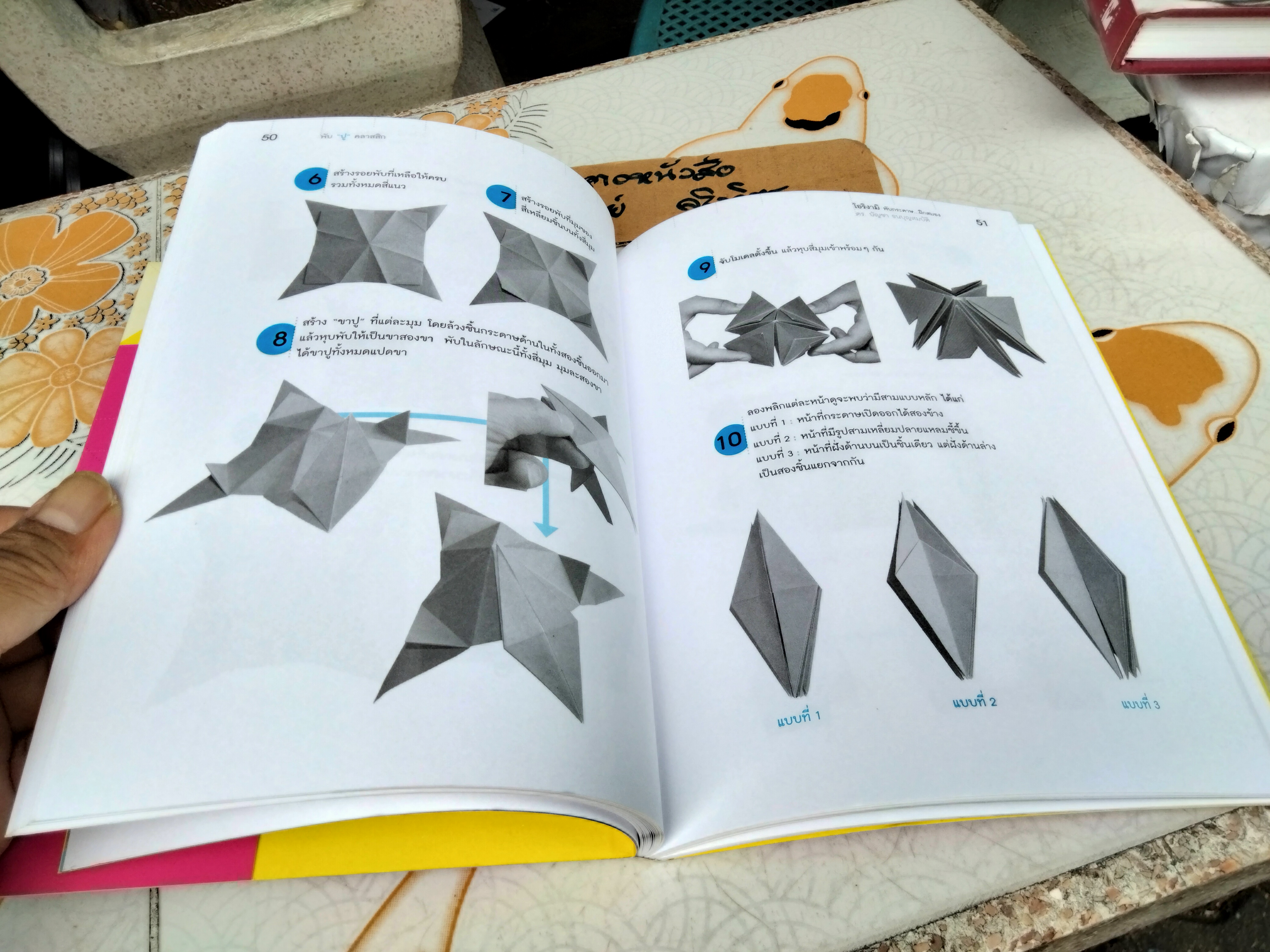 โอริงามิ พับกระดาษฝึกสมองโดย บัญชา ธนบุญสมบัติ พิมพ์ครั้งแรก พ.ศ 2552 สำนักพิมพ์สารคดี