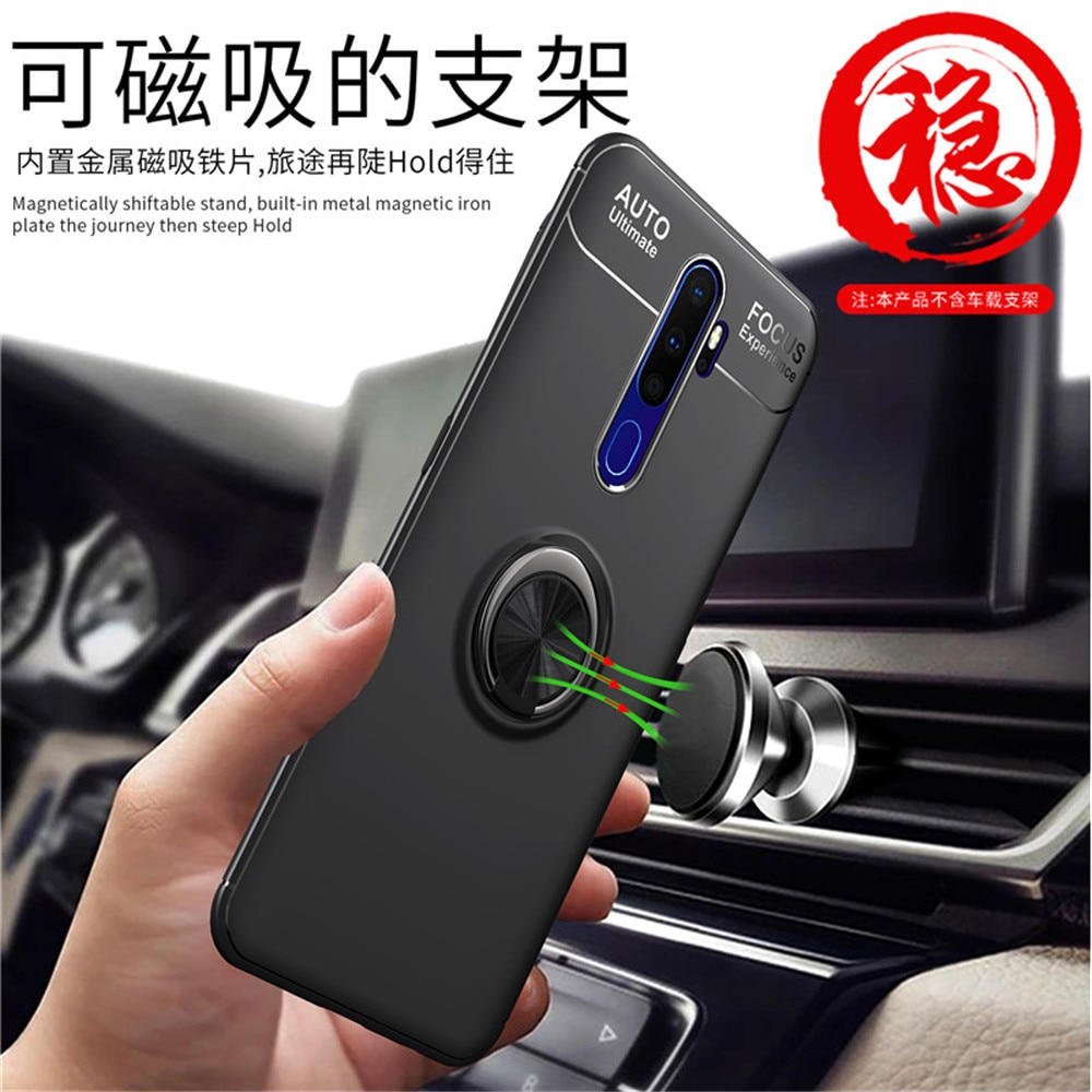 Case OPPO A9 2020 /A5 (2020) #เคสฝาหลัง TPU Finger Ring Kickstand (แผ่นโลหะแบบ Built-in)