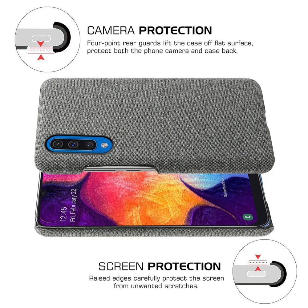 Case Samsung Galaxy A50 / A30s / A50s #เคสฝาหลังแข็งเคลือบผิวผ้า Cloth Skin PC Mobile Hard Phone Case Cover