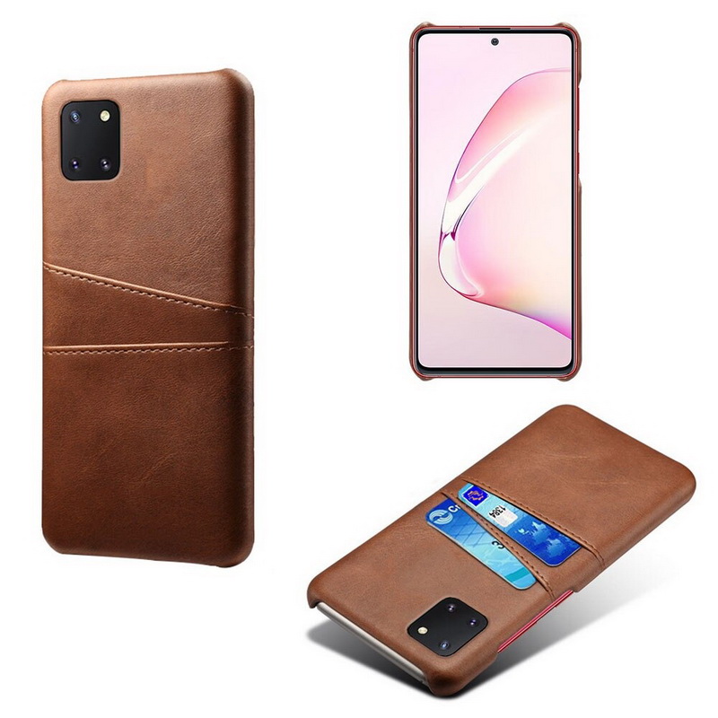 Case Samsung Galaxy Note 10 Lite #เคสแบบฝาหลังหุ้มหนัง Double Card Slots PU Leather Coated
