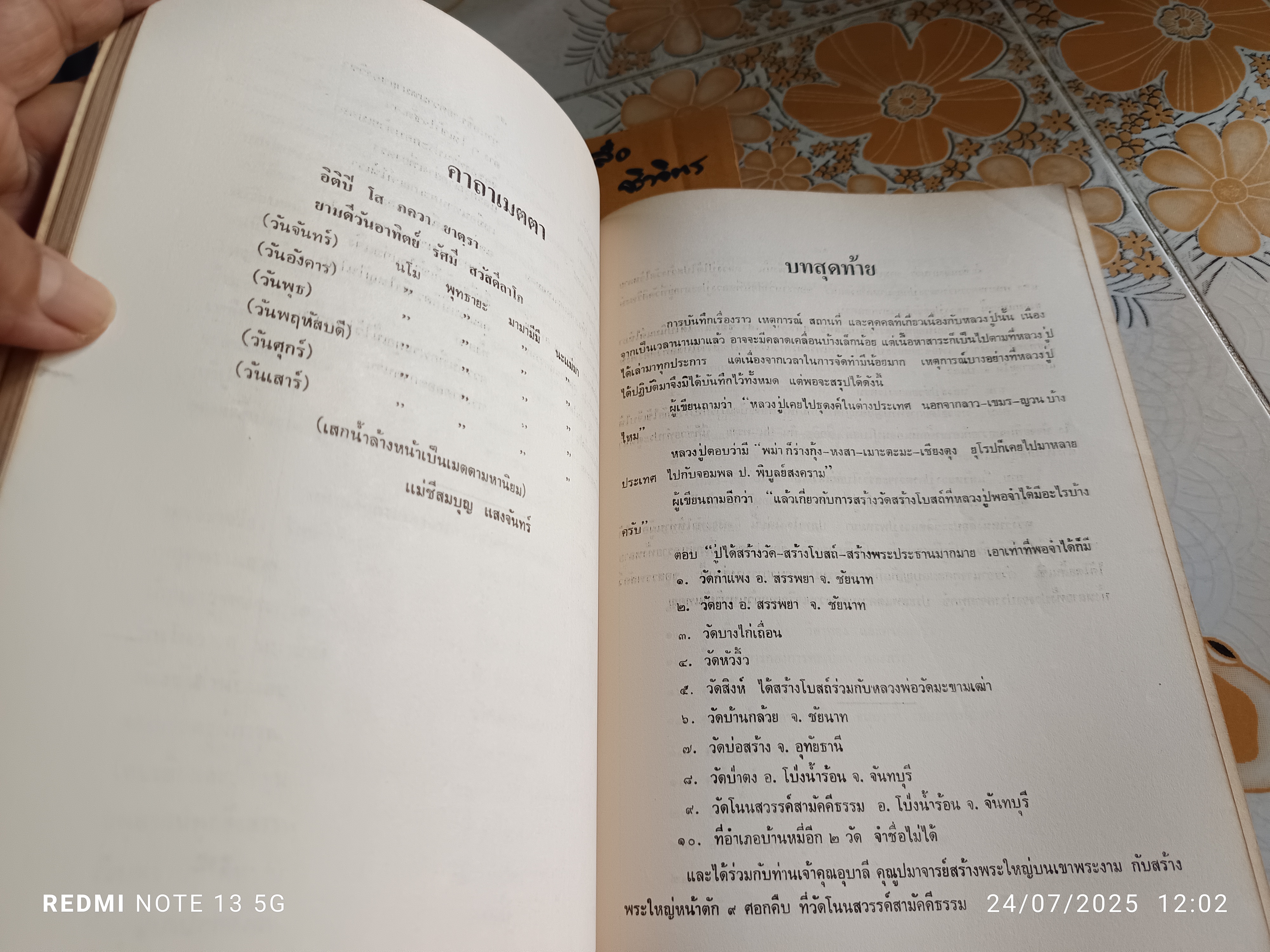 หนังสือที่ระลึกในงานทำบุญ 100 วัน และพิธีพุทธาภิเษก เนื่องในการมรณภาพของหลวงปู่พรหมมา ปภากโร เมื่อวันที่ 16 กันยายน พ.ศ. 2528
