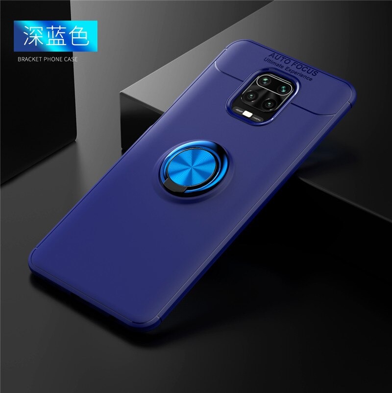 Case Redmi Note 9 Pro/Redmi Note 9S #เคสฝาหลัง Soft TPU Finger Ring Kickstand (แผ่นโลหะแบบ Built-in) Soft TPU