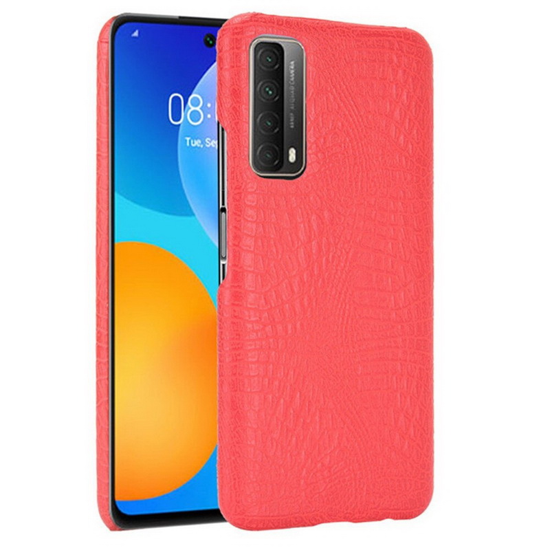 เคส Huawei Y7a #เคสฝาหลังพลาสติกแข็งเคลือบหนัง PU ลายผิวหนังจระเข้