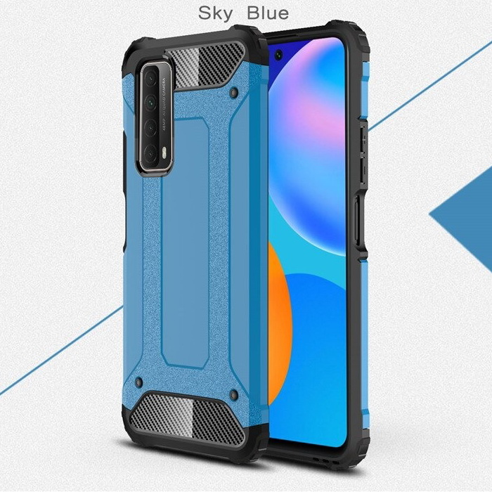 Case Huawei Y7a #เคสฝาหลังเกราะป้องกัน ไฮบริด พลาสติก+TPU Heavy Duty Rugged Hybrid