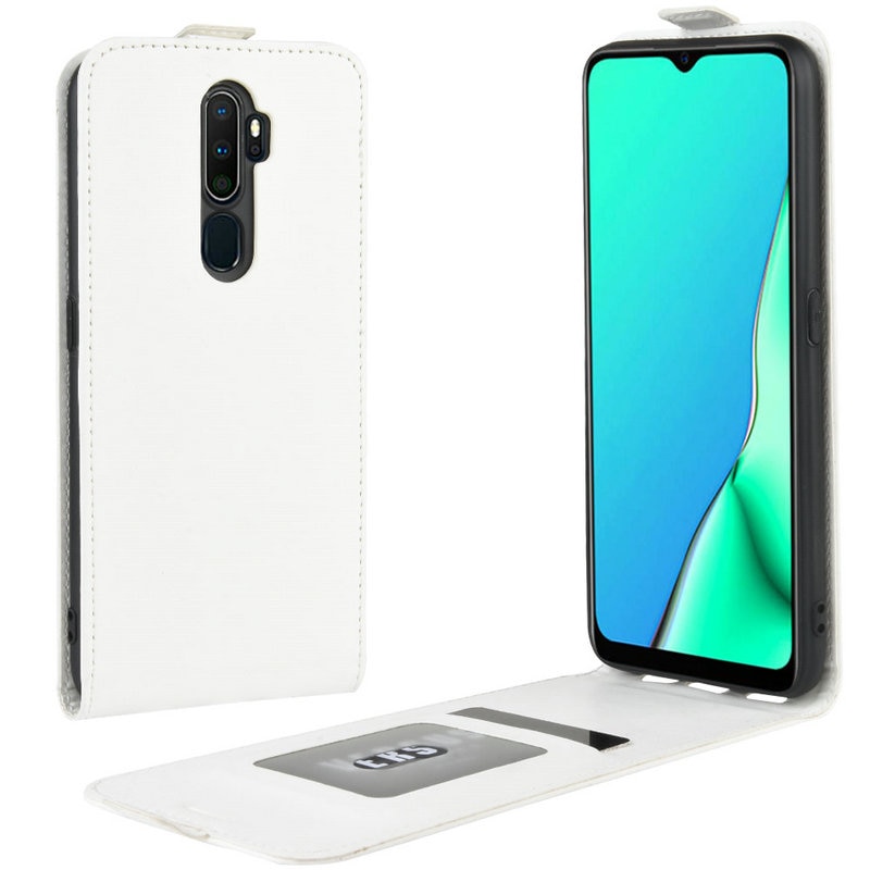 เคส Oppo A9 2020/A5 (2020) #เคสฝาพับแนวตั้งหนัง PU ผิวหนังม้า Crazy Horse Skin Leather