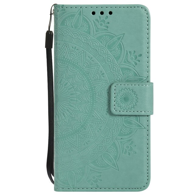 Case Samsung Galaxy S10 Lite #เคสฝาพับหนัง PU ปั้มลาย Imprint Mandala Flower