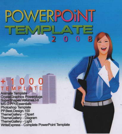 Power Point Template 2008 ( 1 CD )