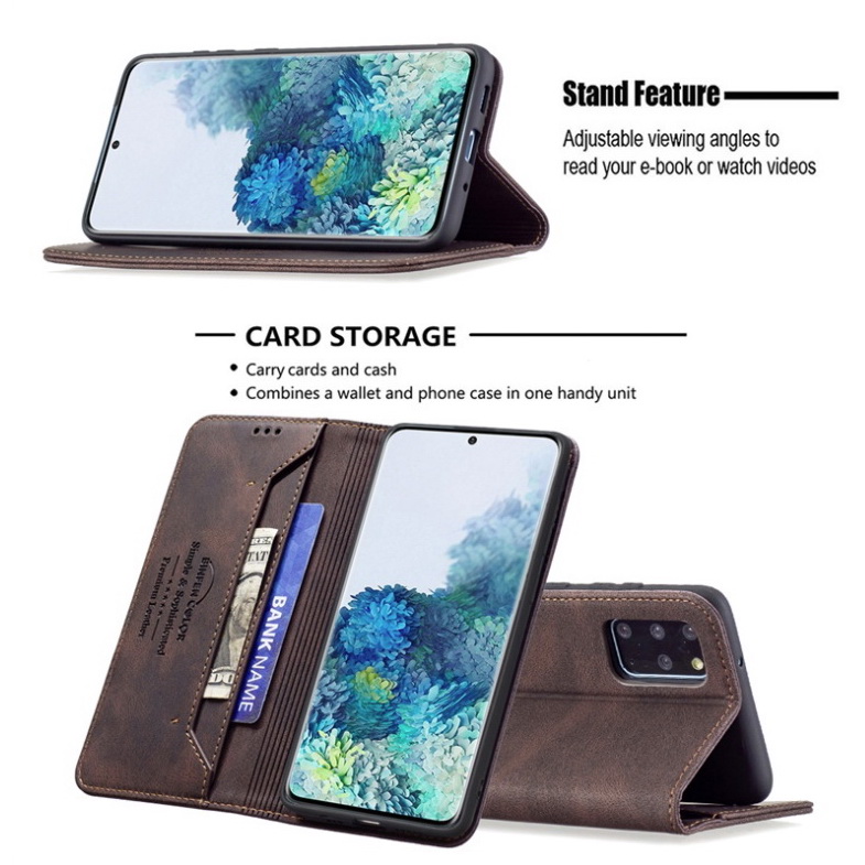 เคส Samsung Galaxy S20 FE / S20 FE 5G #เคสฝาพับหนังกระเป๋าสตางค์ Retro Luxury Matte Book Design Wallet