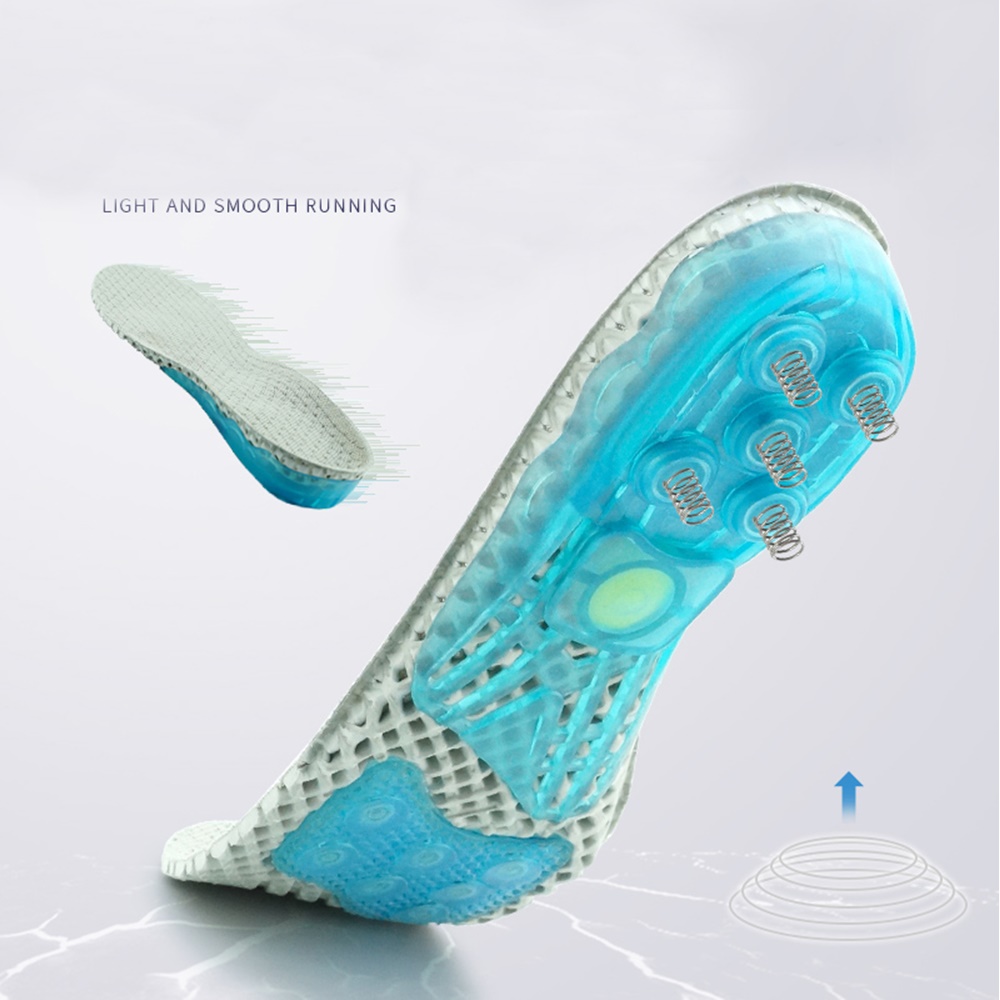 แผ่นรองพื้นรองเท้ากันกระแทก สำหรับวิ่ง Spring insole sport running (O6)
