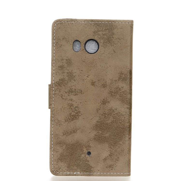 เคส HTC U11 #เคสฝาพับหนัง PU สไตล์ Retro มีช่องเสียบบัตรเคสคุณภาพดีราคาถูก