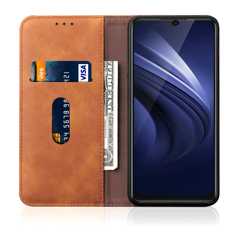 Case Vivo S1 #เคสฝาพับหนัง PU Crazy Horse Texture Retro Leather Auto-absorbed Wallet คุณภาพดี