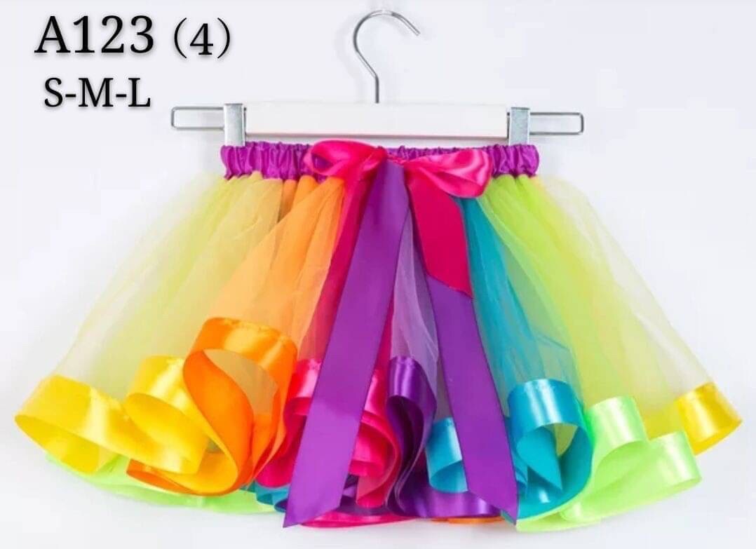 กระโปรงเด็ก ฟรุ้งฟริ้งสายรุ้ง