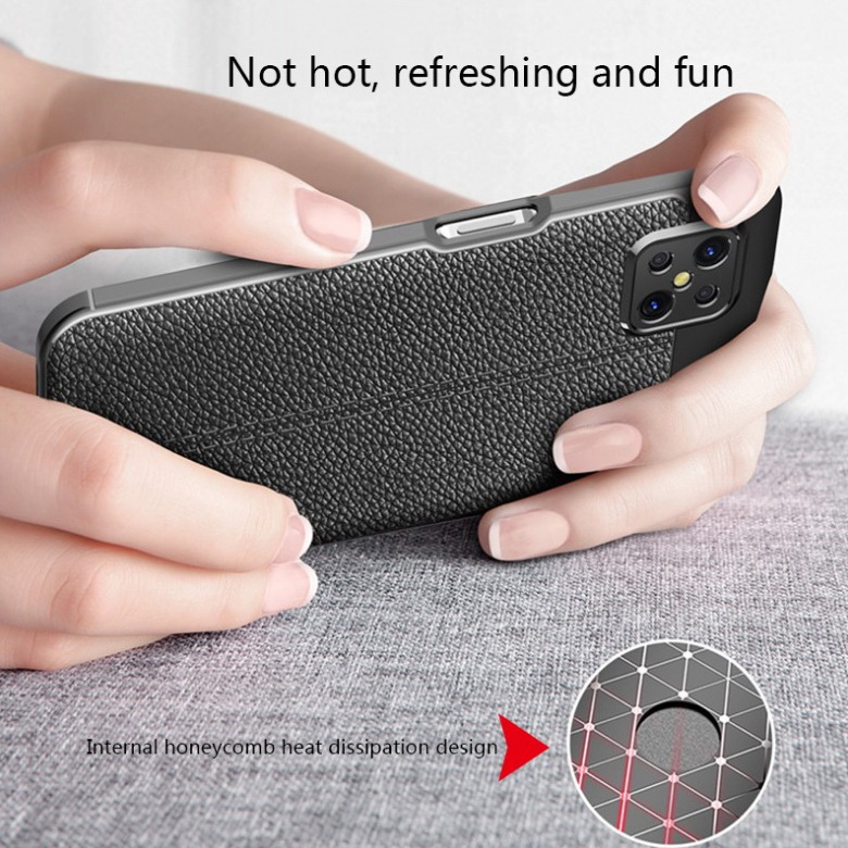 Case OPPO Reno 4Z 5G #เคสฝาหลัง TPU ผิวลิ้นจี่ช่วยป้องกันลายนิ้วมือและกันลื่นได้ดี