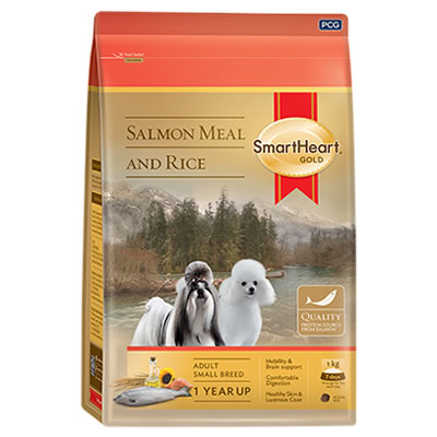 SmartHeart Gold เม็ดสุนัขพันธุ์เล็ก รสแซลมอน 1kg