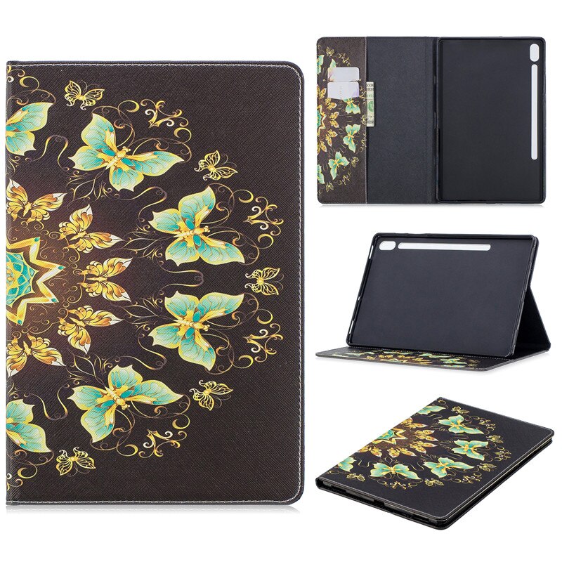 เคส Samsung Galaxy Tab S6 10.5 SM-T860 SM-T865 #เคสฝาพับสไตล์กระเป๋าสตางค์พิมพ์ลายสวยๆ Pattern Printing Magnetic Leather