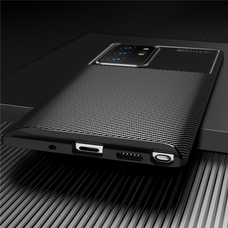 Case Samsung Galaxy Note 20 #เคสฝาหลังนิ่ม Carbon Fiber Anti-drop TPU Protection