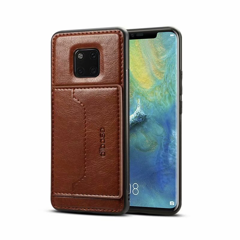 Case Huawei Mate 20 Pro #เคสฝาหลัง TPU เคลือบหนัง PU Crazy Horse Leather Coated PC + TPU Hybrid
