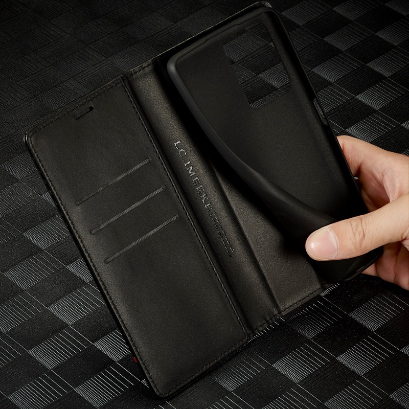 เคส Samsung Galaxy S21 FE 5G#เคสฝาพับลายคาร์บอนไฟเบอร์สีดำคาดแดงมีช่องใส่การ์ด Carbon Fiber Wallet Card Slot Magnet Stand Phone Cover