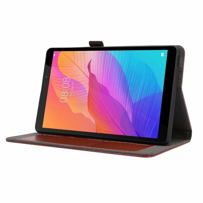 Case Huawei MatePad T8 8 นิ้ว #เคสฝาพับหนัง PU มีช่องเก็บบัตร Flip PU Leather soft cover stand holder