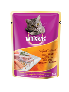 Whiskas(วิสกัส) เปียกซองรสทะเลรวมมิตร 85g