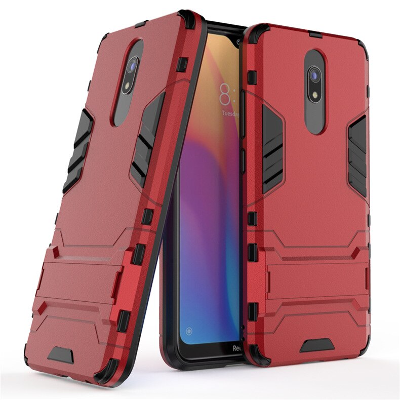 Case Xiaomi Redmi 8A #เคสฝาหลังพลาสติก ไฮบริด TPU + Kickstand