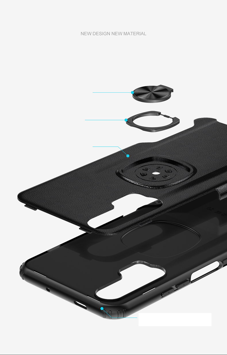 Case Huawei Nova 5T #เคสฝาหลัง Hybrid Hybrid PC + TPU มีแหวนนิ้ว