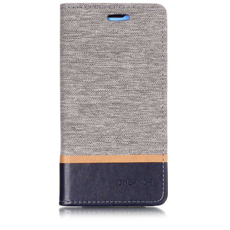 Case Huawei P20 Lite / Nova 3e #เคสฝาพับหนัง PU ผิวเคลือบ Cloth Texture Splicing PU Leather