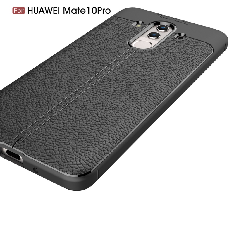 Case Huawei Mate 10 Pro #เคสฝาหลัง TPU ลายหนัง PU ผิวลิ้นจี่ช่วยป้องกันลายนิ้วมือและกันลื่นได้ดี พร้อมส่ง