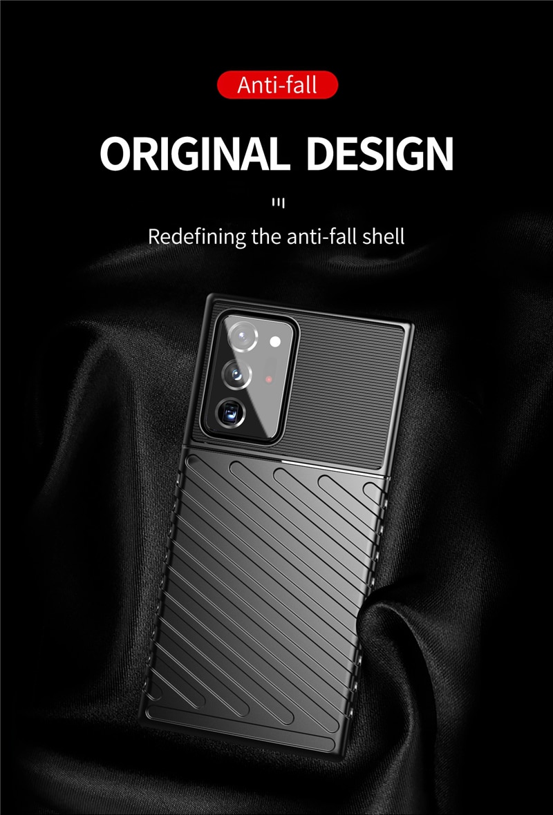 Case Samsung Galaxy Note 20 Ultra / Note 20 Ultra 5G #เคสฝาหลัง TPU อ่อน Thunder Series Twill Texture Soft TPU