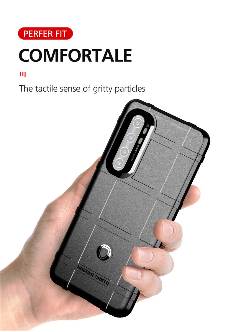 Case Xiaomi Mi Note 10 Lite #เคสฝาหลัง Rugged Shield Series Soft Silicone Shock Absorption Matte กันกระแทก