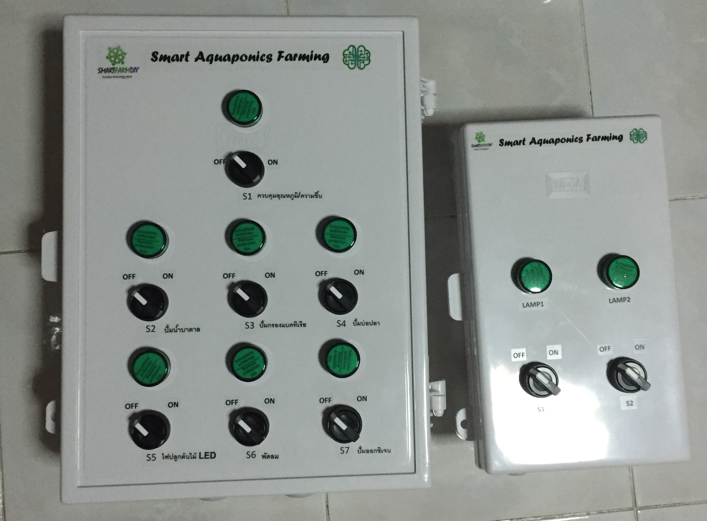 ตู้ควบคุมอัจฉริยะ ระบบ smart aquaponics farming systems