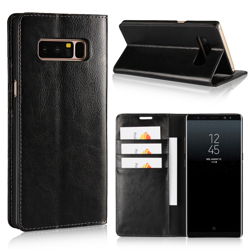 Case Samsung Galaxy Note 8 #เคสฝาพับสไตล์กระเป๋าสตางค์หนังแท้คุณภาพดีราคาเบาๆสบายกระเป๋า