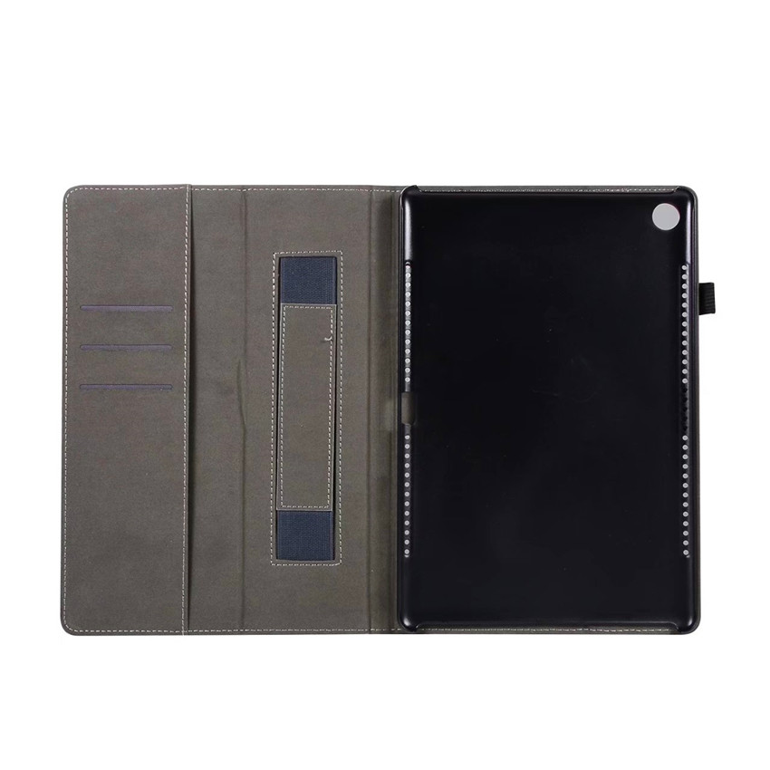 Case Huawei MediaPad M5 Pro 10.8 นิ้ว #เคสฝาพับหนัง PU มีที่สวมนิ้ว Wallet Stand Leather Cover Shell with Elastic Band