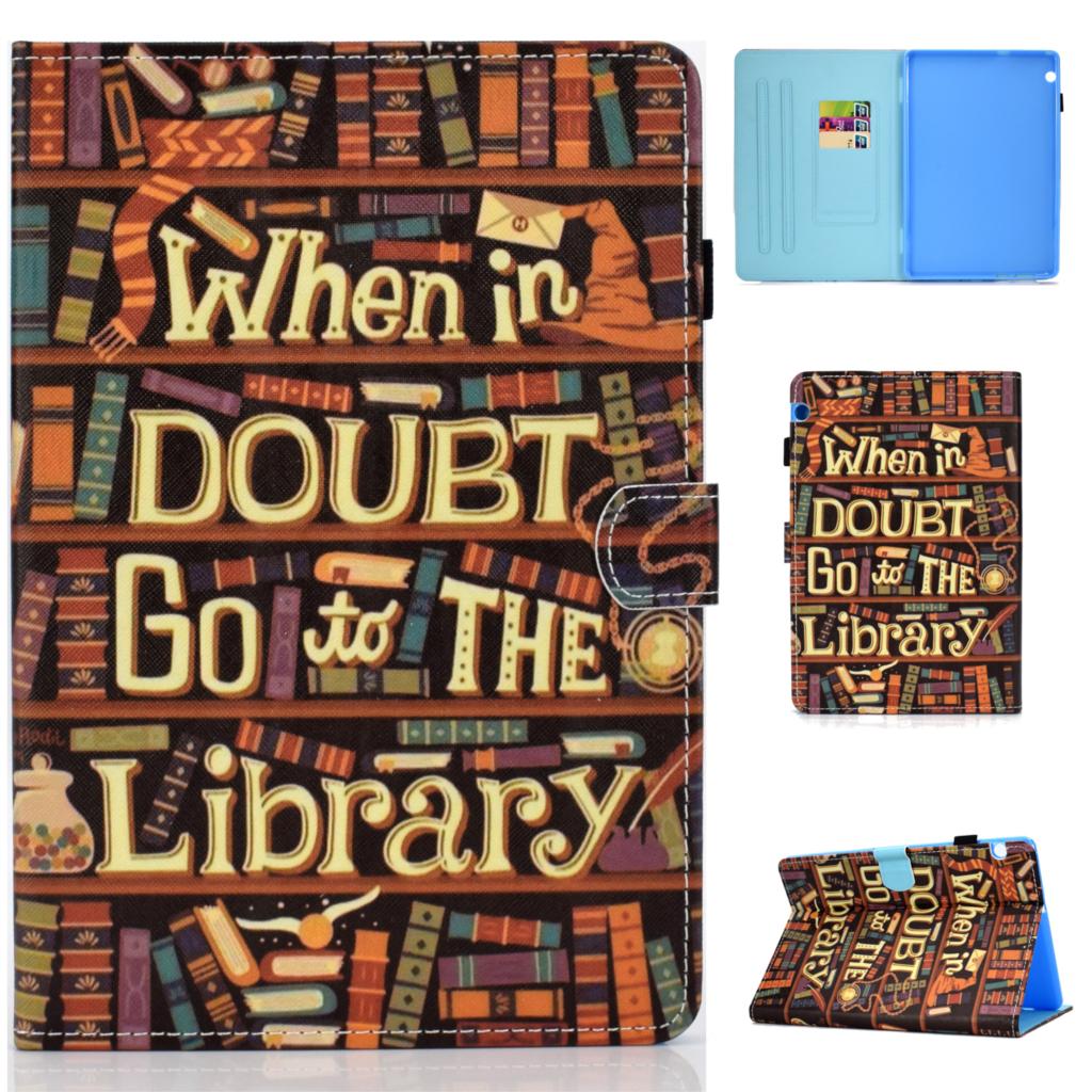 Case Huawei MediaPad T5 10 #เคสฝาพับหนัง PU พิมพ์ลาย Pattern Printing Stand Leather