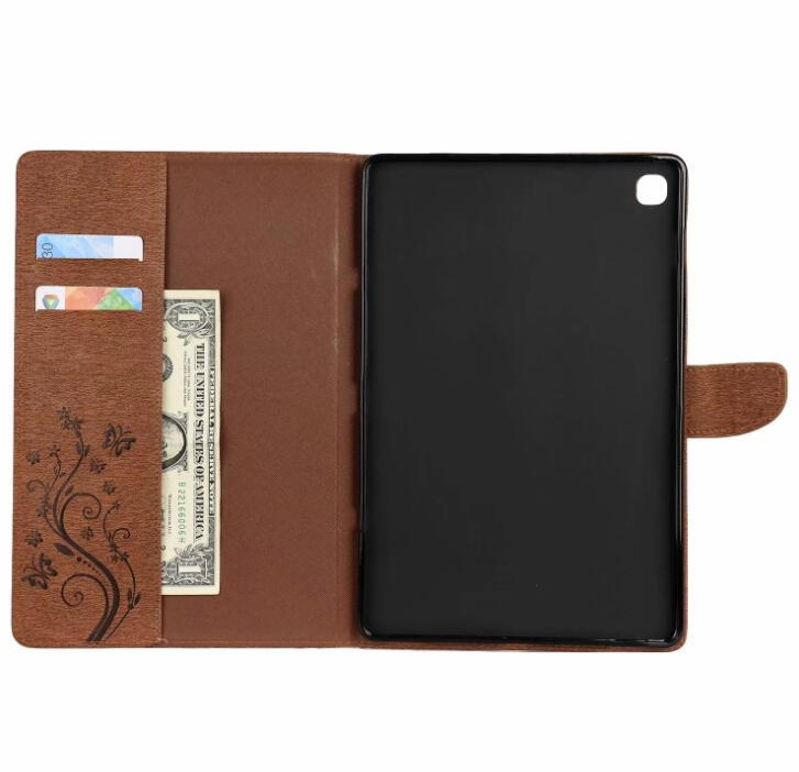 เคส Samsung Galaxy Tab A 10.1 (2019) SM-T510 SM-T515 #เคสฝาพับแบบกระเป๋าสตางค์ลายผีเสื้อลายดอกไม้