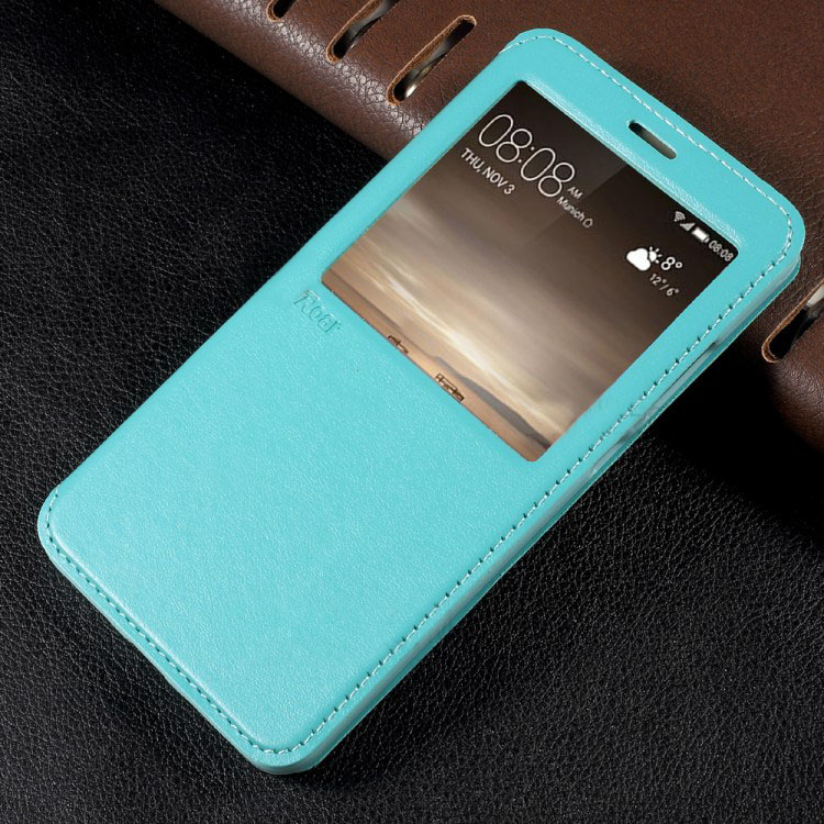 เคส Huawei Mate 9 #เคสฝาพับมีช่องวิว View Window Leather Stand Flip Case