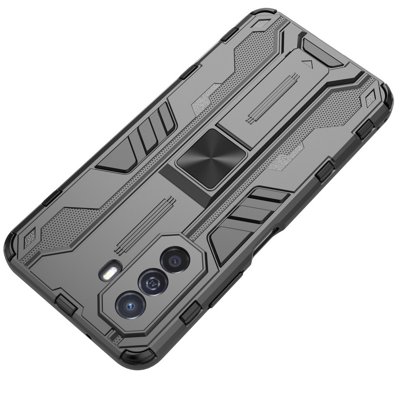 เคส Huawei Nova Y70 #เคสฝาหลังพลาสติก ไฮบริด TPU + Kickstand Case Armor Stlye TPU Soft Rubber