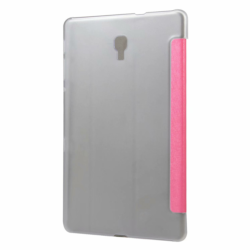 เคส Samsung Galaxy Tab A 10.5 (2018) T590 T595 #เคสฝาพับพื้นผิวลายผ้าไหมแบบ 3 พับสีสันสวยงาม