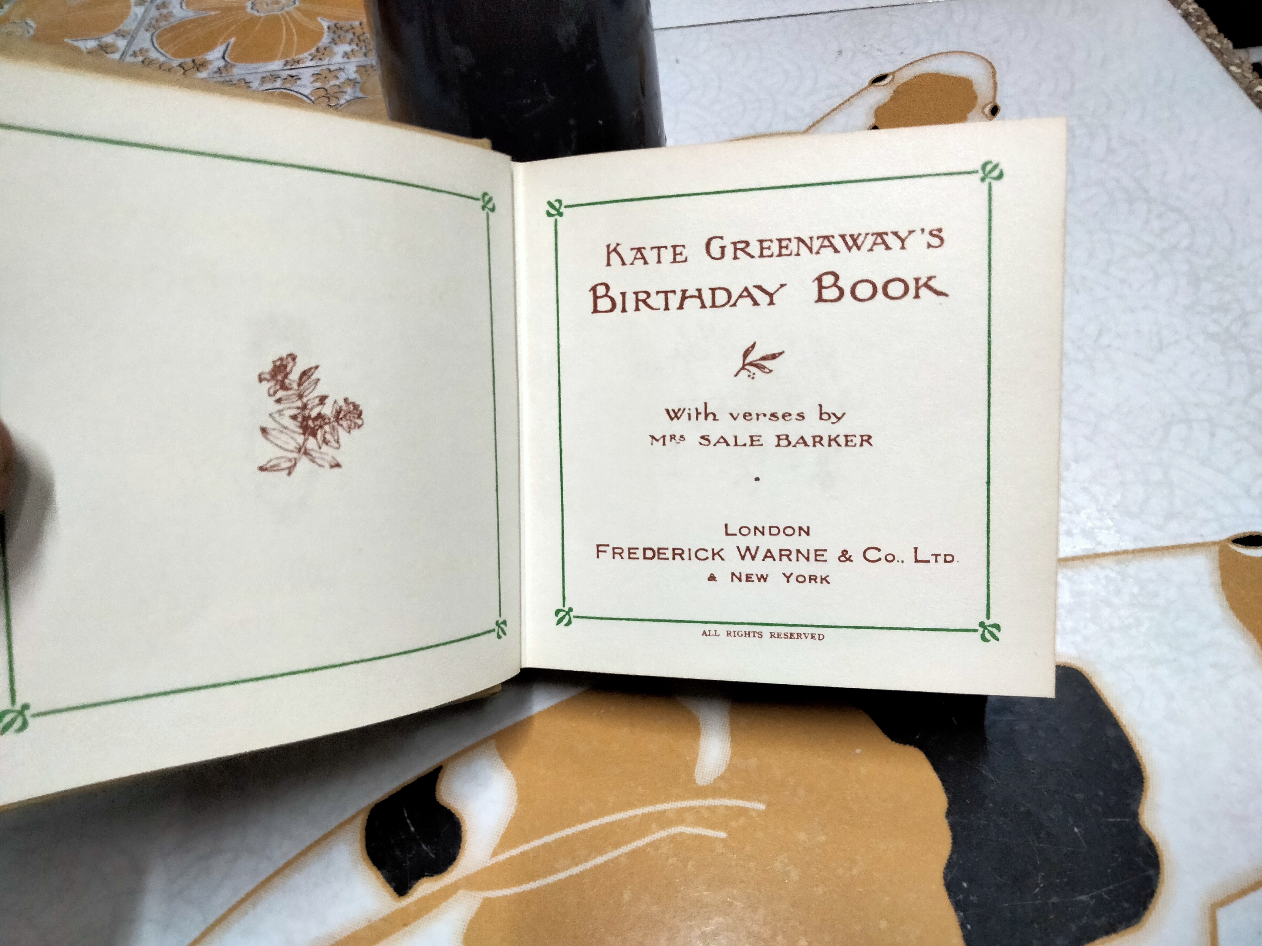 Kate Greenaway 's birthday book สมุดบันทึกวันเกิด **สินค้าหมด**