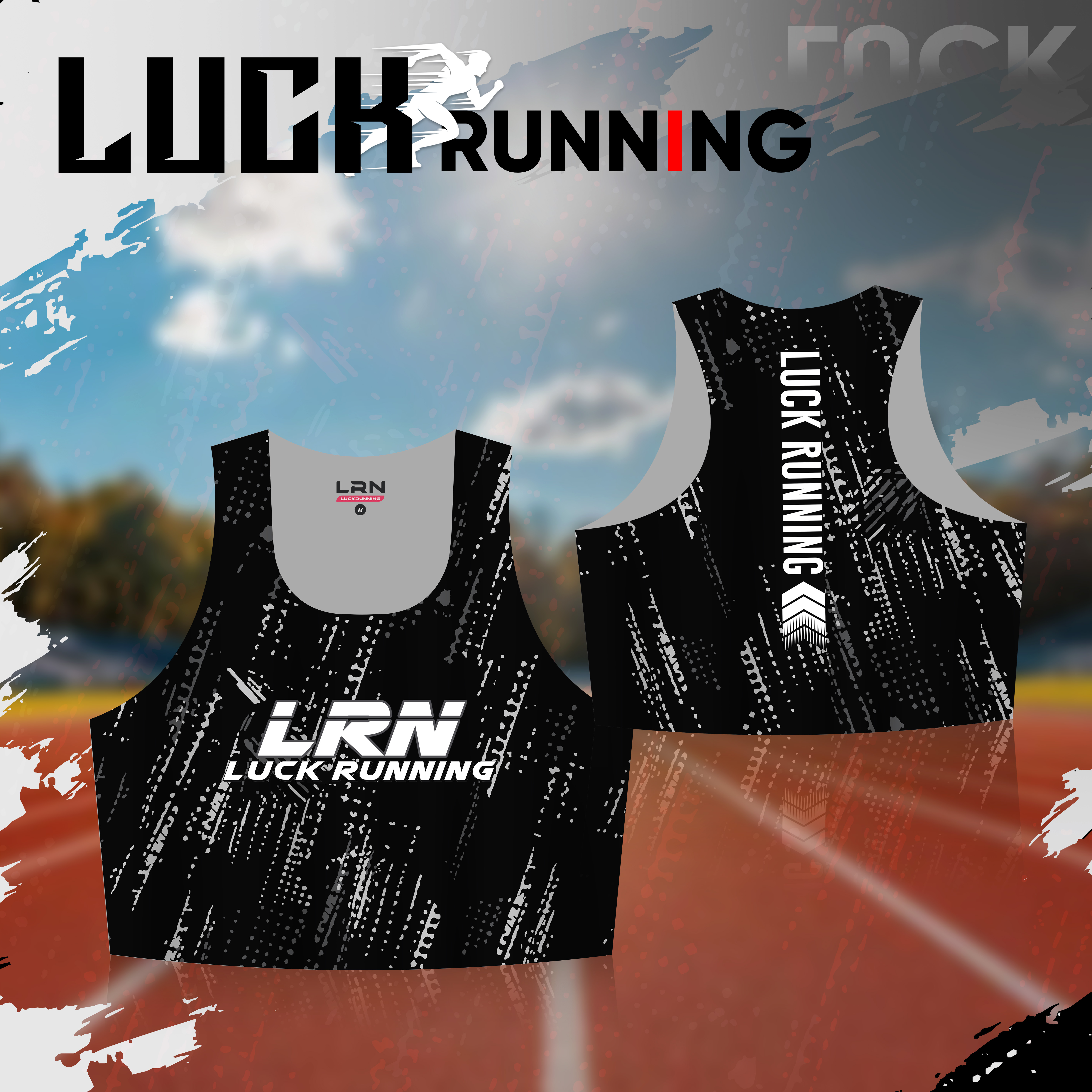 เสื้อวิ่งพิมพ์ลาย LRN เนื้อผ้า Super Air Flow (SF13)