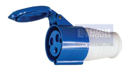 HT213 ปลั๊กตัวเมียกลางทาง (2P+E) 16A 230V IP44 DAKO
