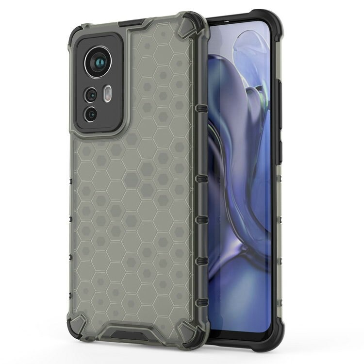 เคส Xiaomi 12T #เคสฝาหลังกันกระแทก Honeycomb Shock Absorber TPU + PC + Silicone Hybrid